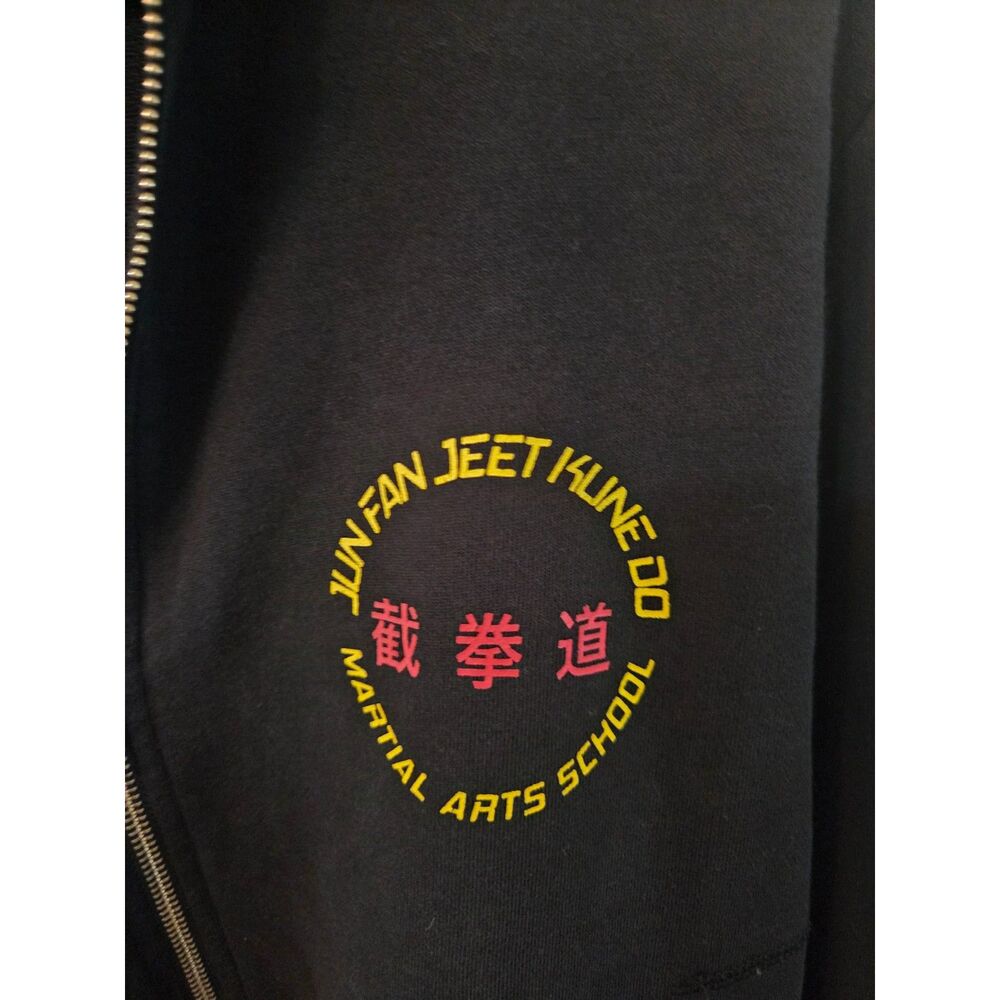 Ovadia & Sons x Bruce Lee Jeet Kune Do Hoodie Black Embroidered Graphic Mens XL - Picture 8 of 10
